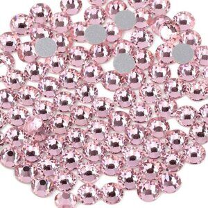 🆕 Beadsland Flat Back Crystal Rhinestones Round Gems Hight Quality Sparkle Glue